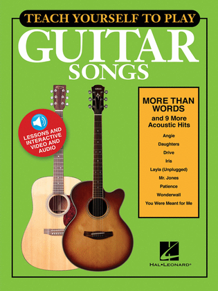 Book cover for Teach Yourself to Play Guitar Songs: "More Than Words" & 9 More Acoustic Hits