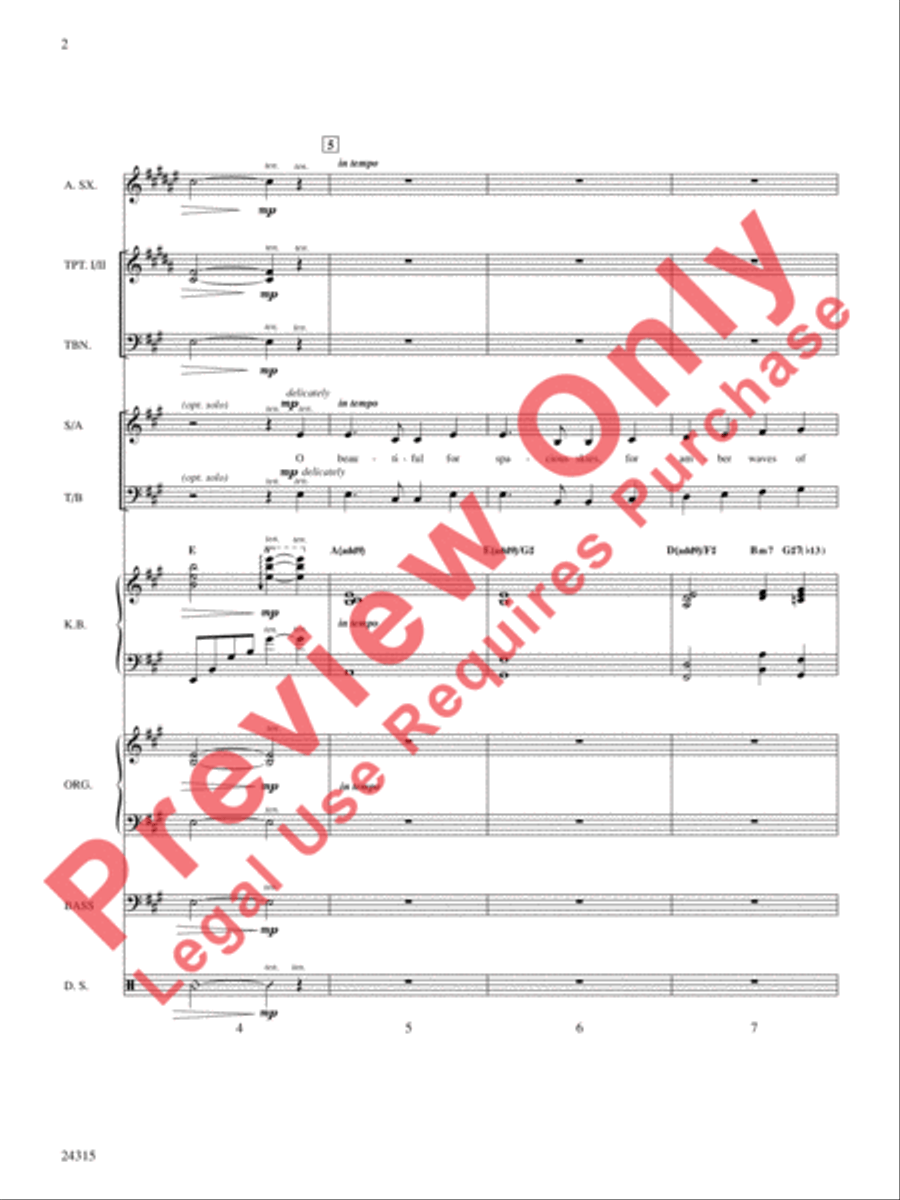 America, the Beautiful America, the Beautiful Choir scores gallery preview page 3