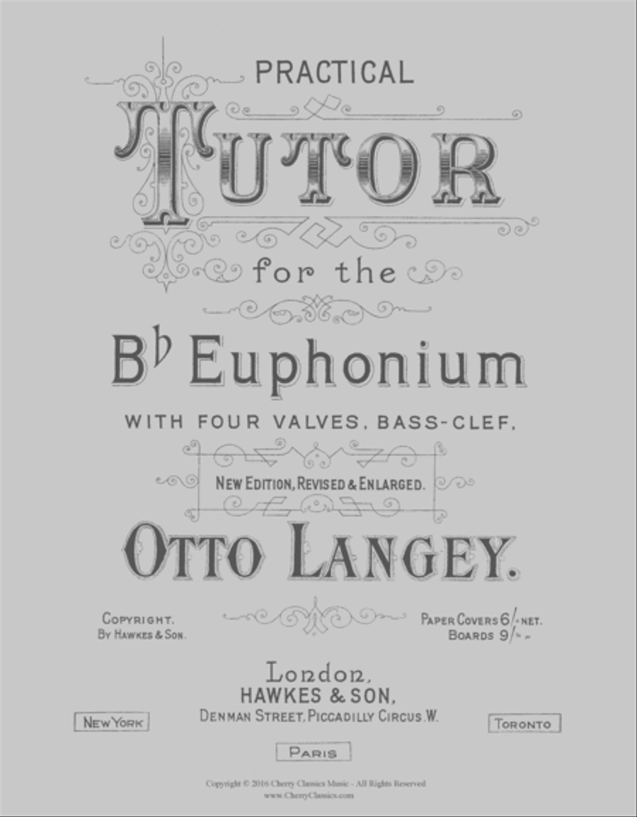 Practical Tutor for the B-flat Euphonium Euphonium scores gallery preview page 1
