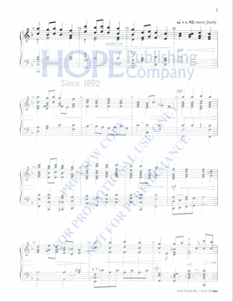And Can It Be with Love Divine 5-Octaves scores gallery preview page 7