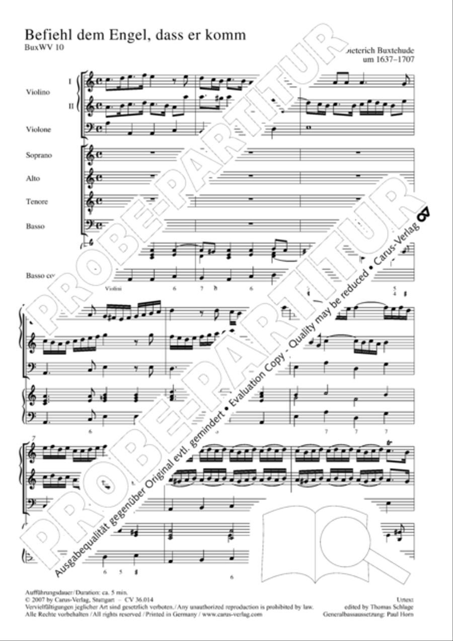 Befiehl dem Engel, dass er komm 4-Part scores gallery preview page 6