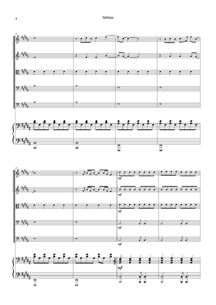 Yellow Chamber Music scores gallery preview page 4