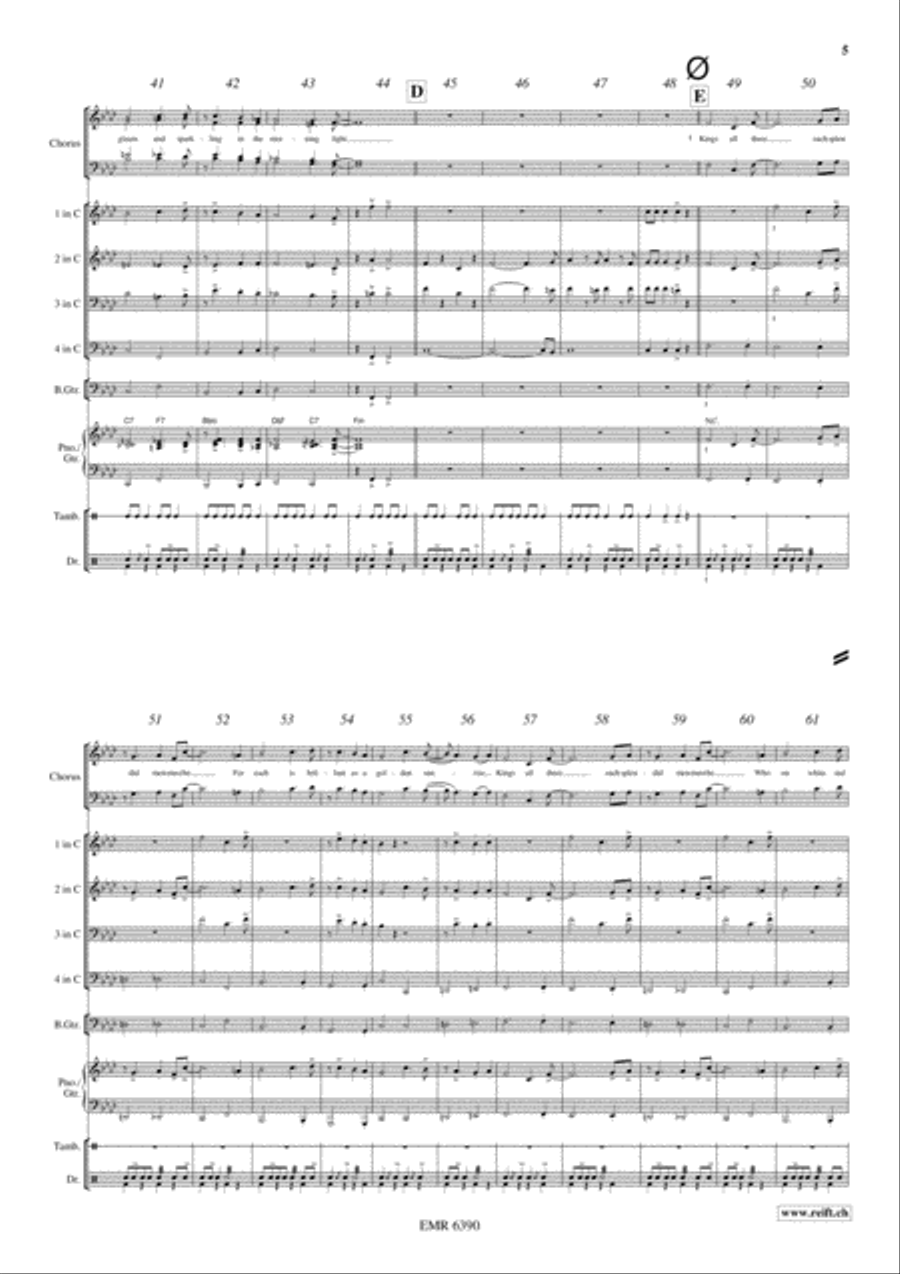 King's Blues March Brass Ensemble scores gallery preview page 6