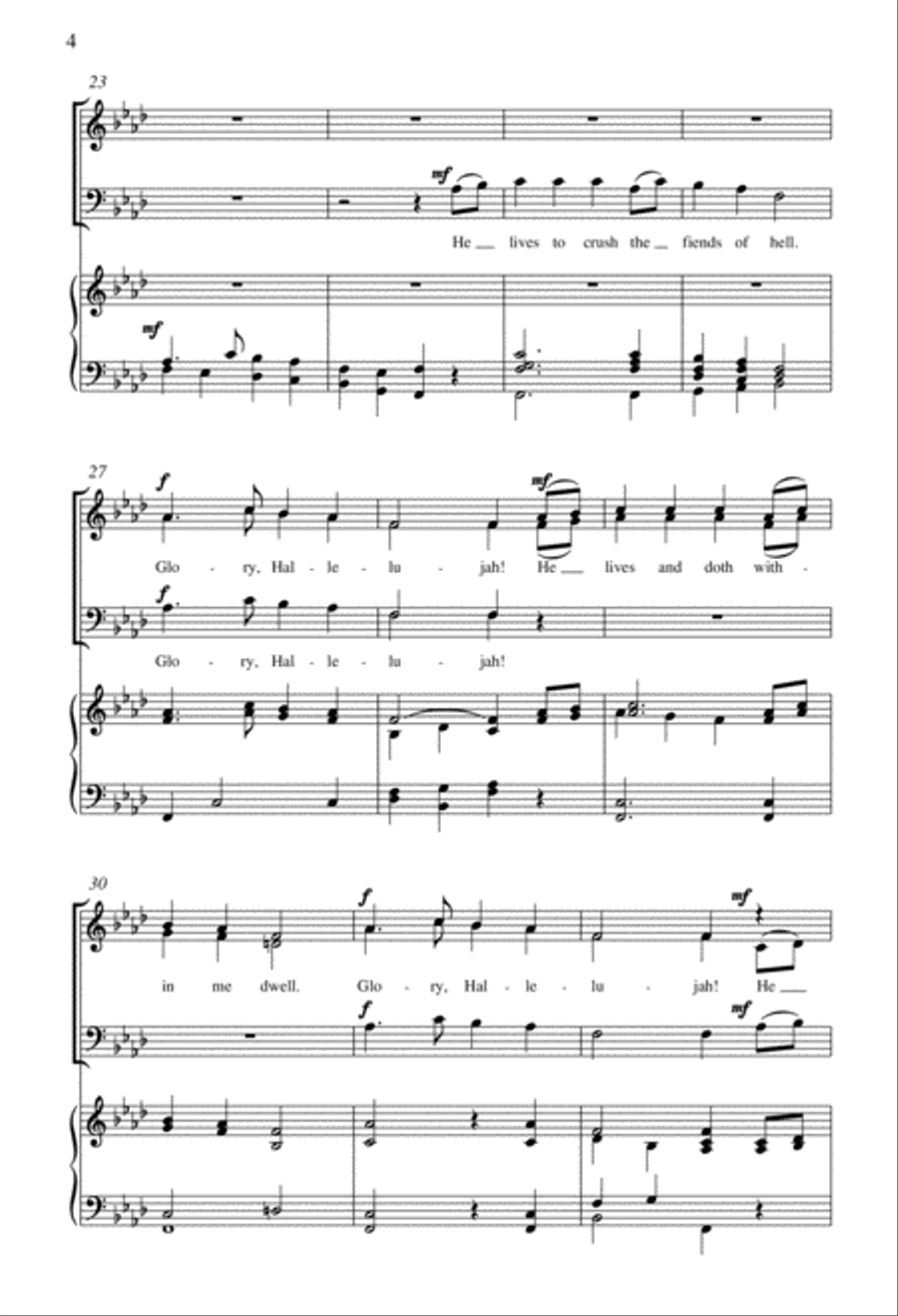 I Know that my Redeemer lives 3-Part scores gallery preview page 4