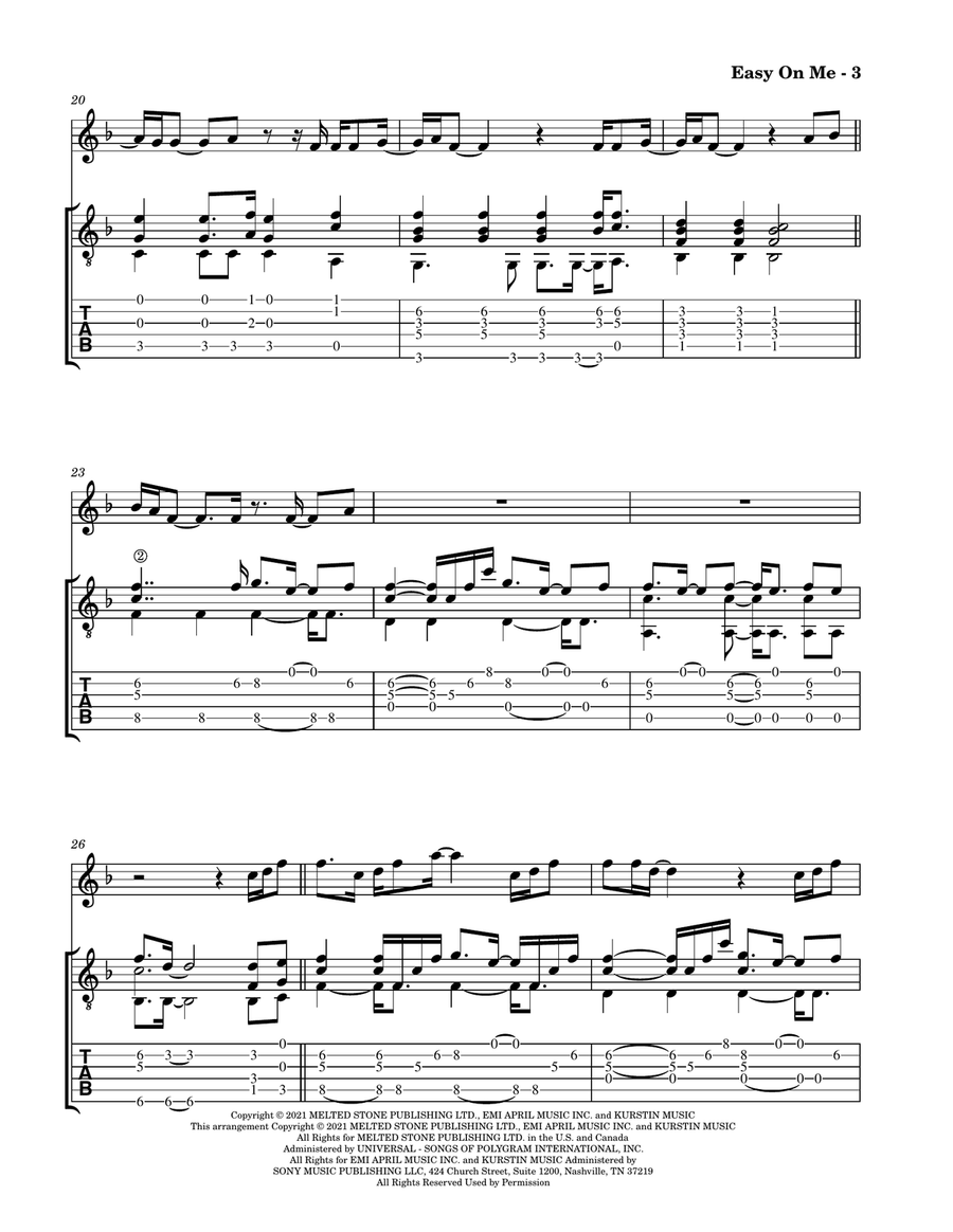 Easy On Me Easy On Me Flute scores gallery preview page 5