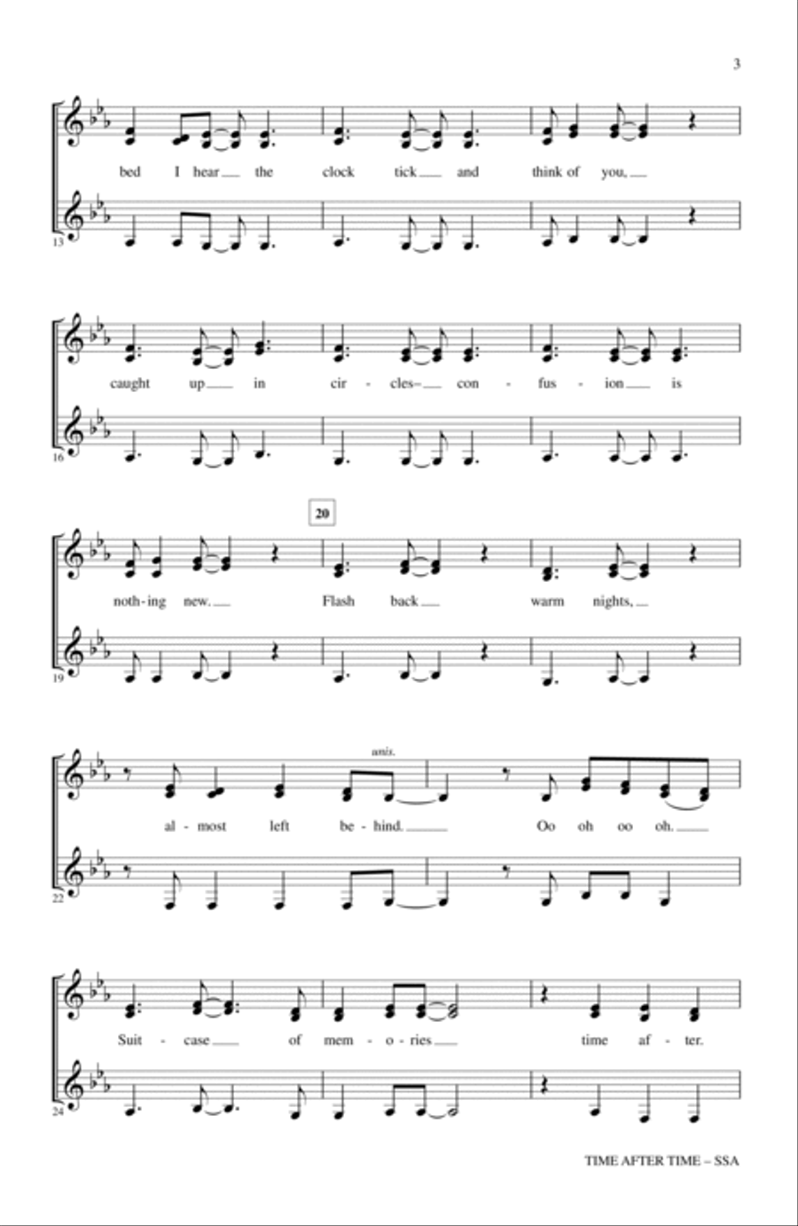 Time After Time (arr. Kirby Shaw) SSA scores gallery preview page 2