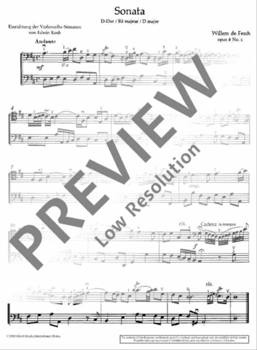 Sonata Sonata Cello Solo scores gallery preview page 13