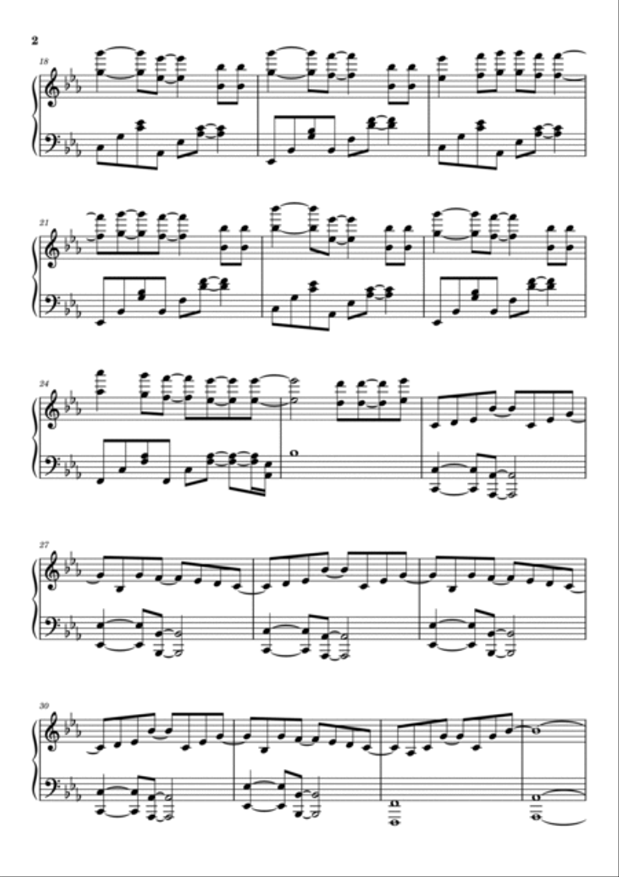 Here I Am Piano Solo scores gallery preview page 2