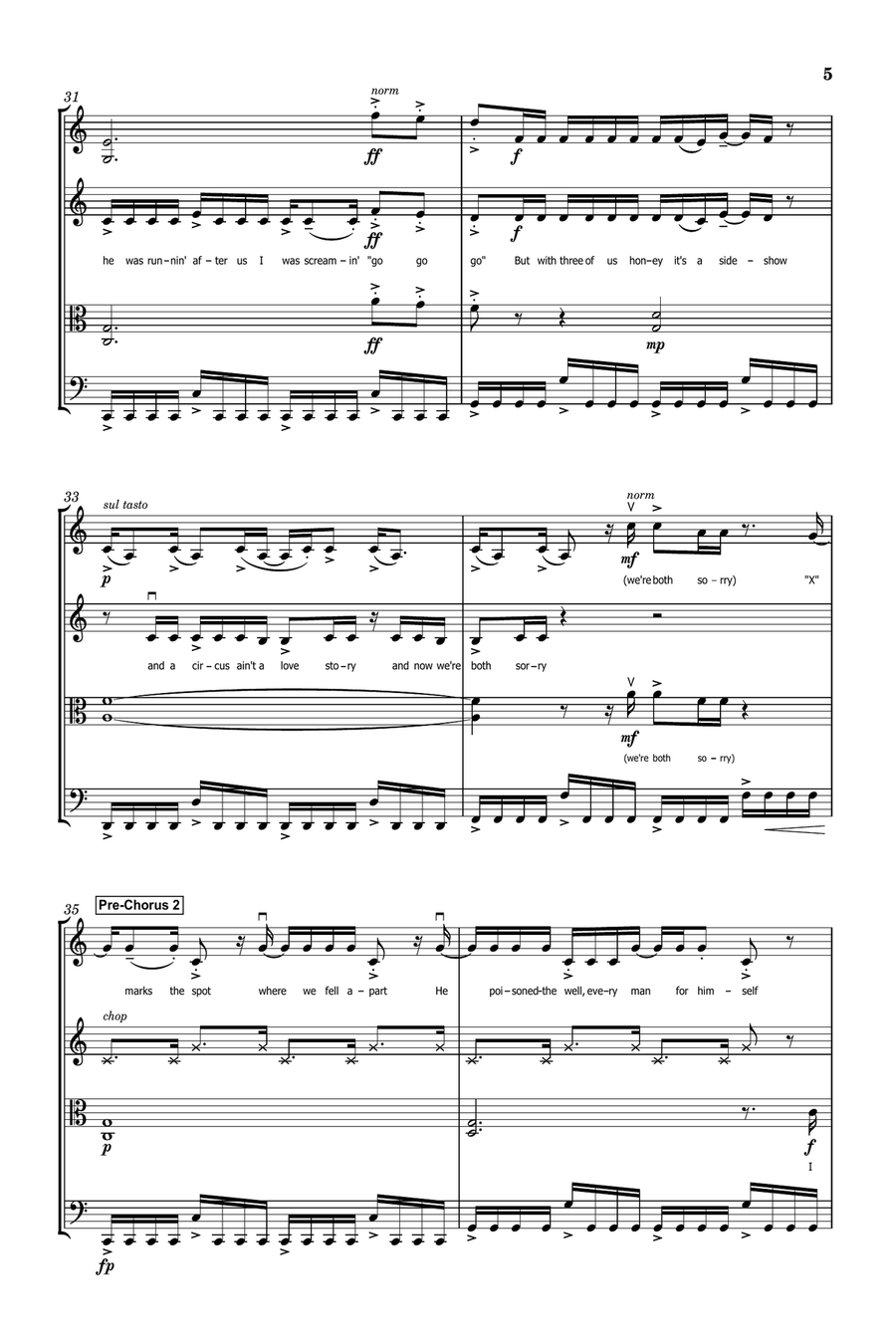 Getaway Car Getaway Car String Quartet scores gallery preview page 5