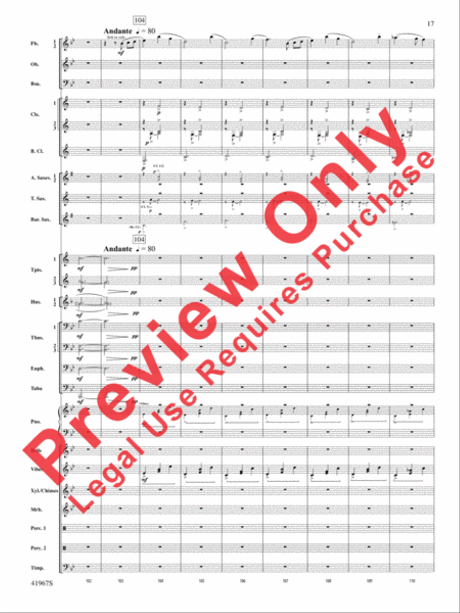 Seven Hills Overture Concert Band scores gallery preview page 18