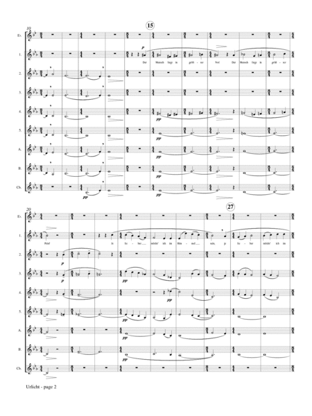 Urlicht from Symphony No. 2 for Clarinet Choir