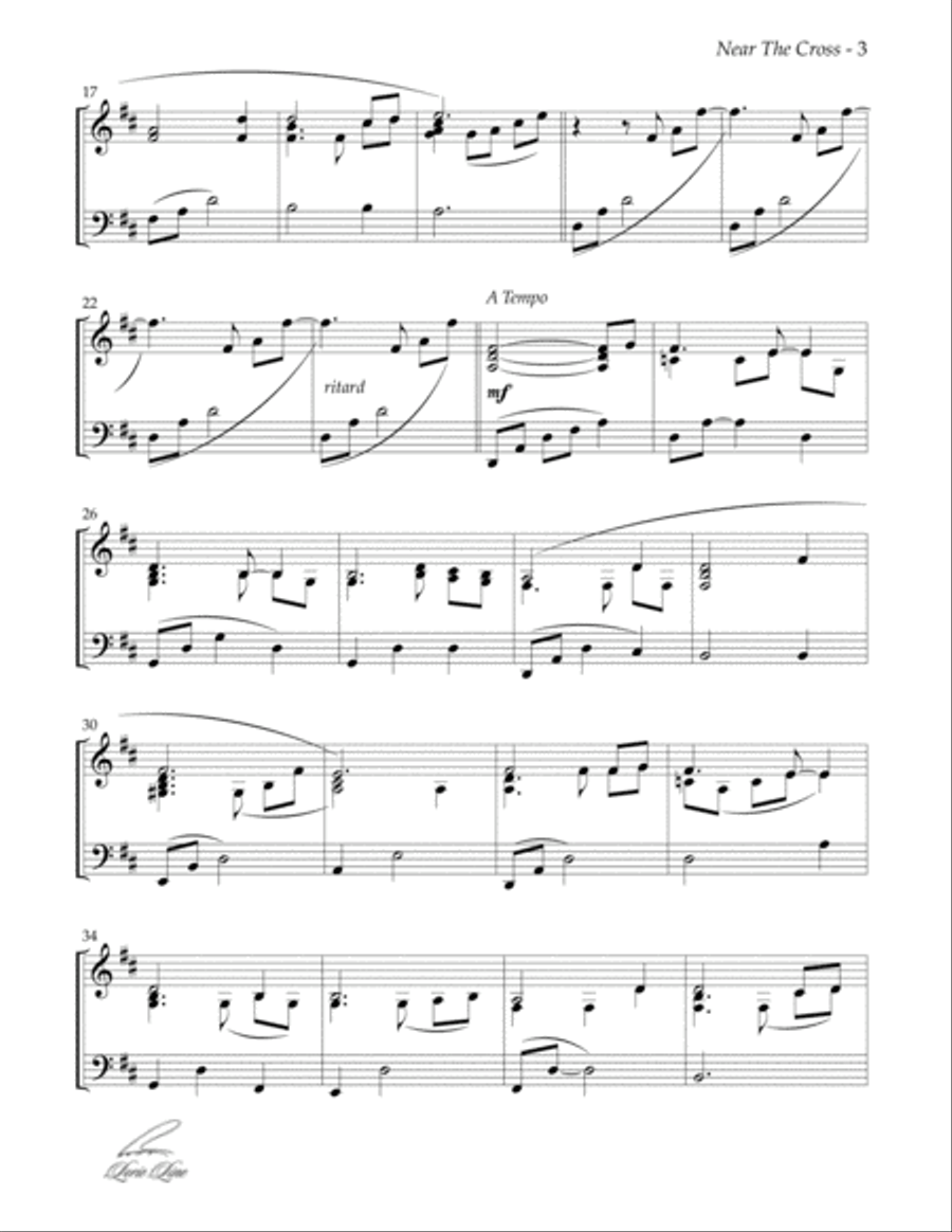 Near The Cross Piano Solo scores gallery preview page 3
