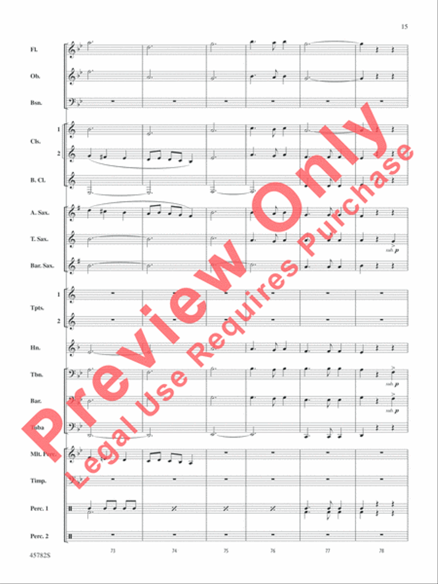 Gabriel's Message Concert Band scores gallery preview page 16