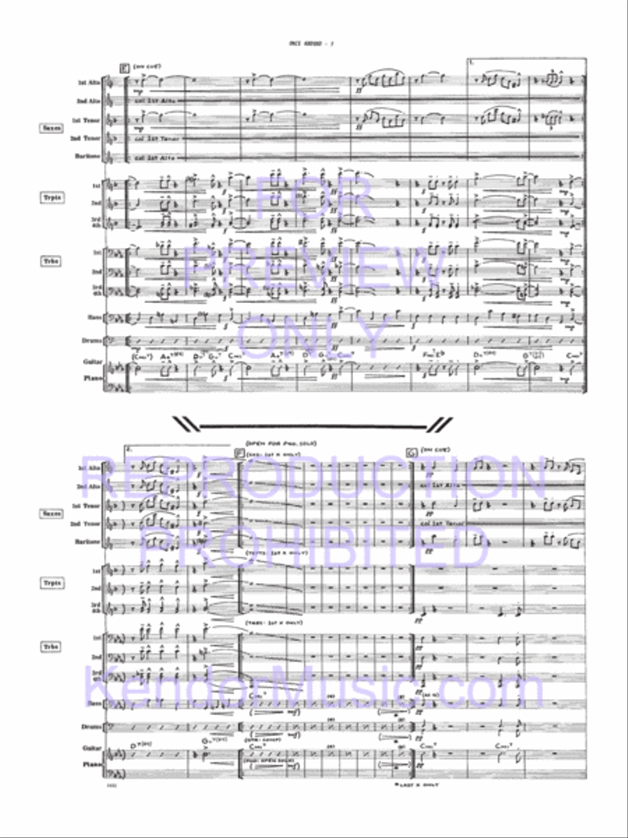 Once Around Once Around Jazz Ensemble scores gallery preview page 4