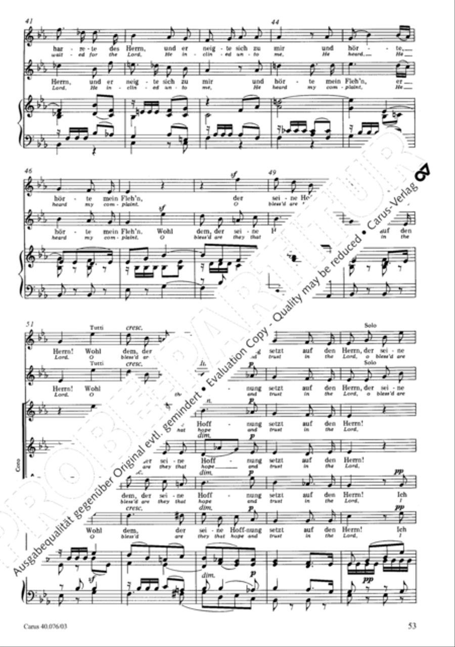 Hymn of Praise, MWV A 18 SSAATB scores gallery preview page 54