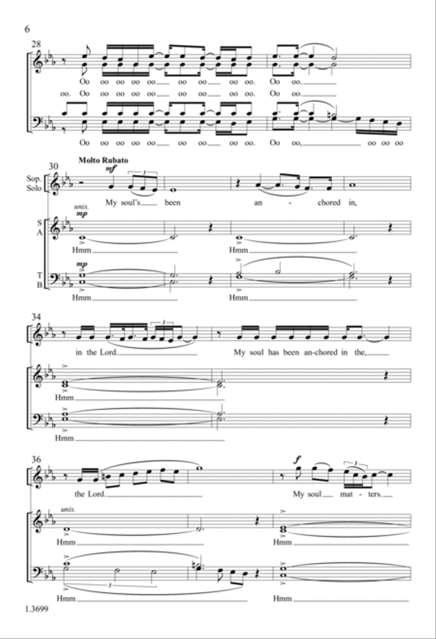 My Soul's Been Anchored in the Lord 4-Part scores gallery preview page 6