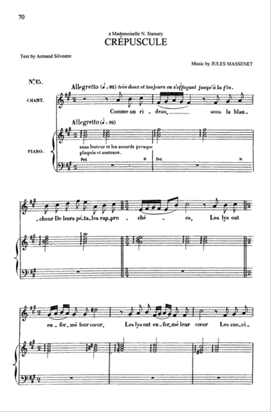 Book cover for Massenet: Songs, Volume I, High Voice (French)