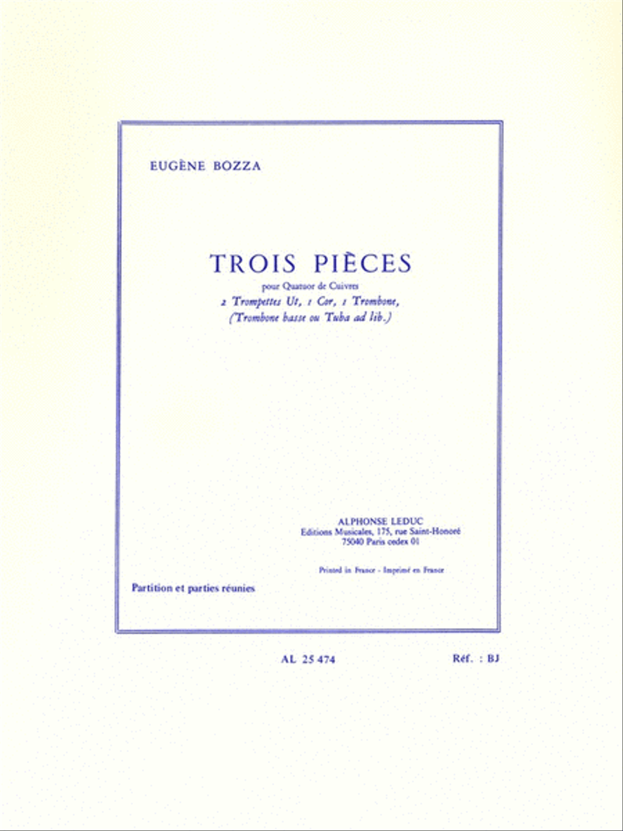 3 Pieces (quartet-brass) School and Community scores gallery preview page 1