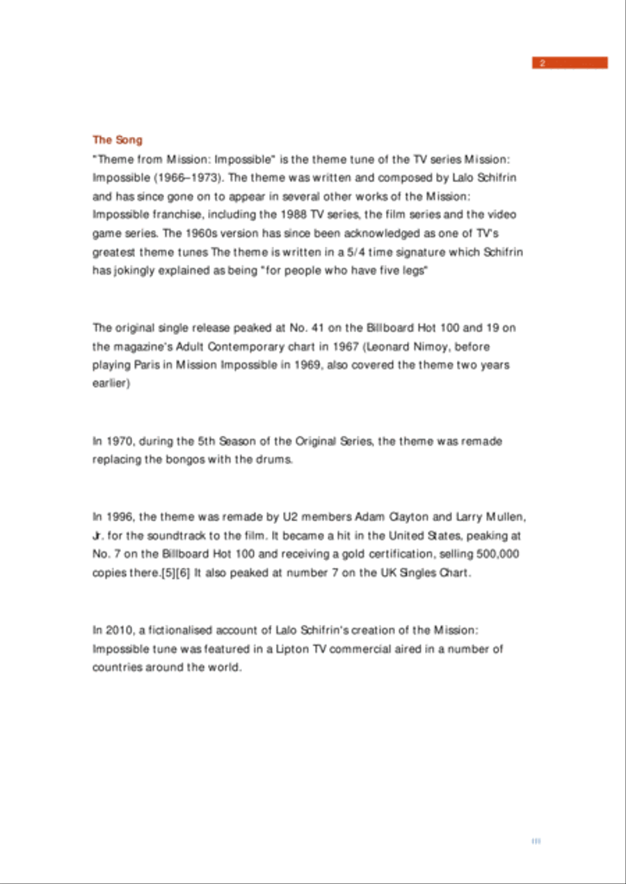 Mission: Impossible Theme Guitar Solo scores gallery preview page 3