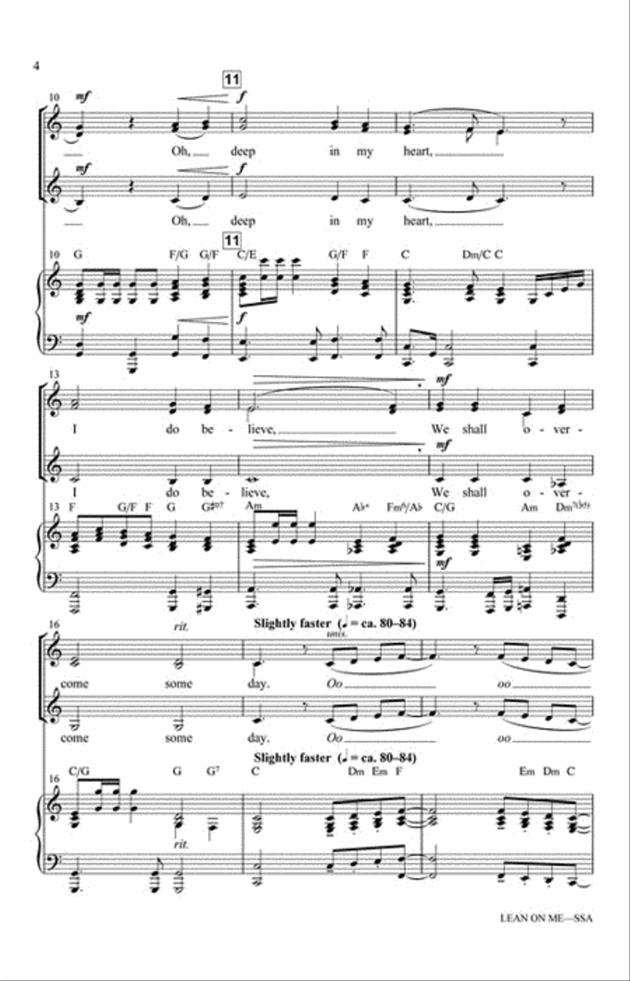 Lean on Me Lean on Me SSA scores gallery preview page 3