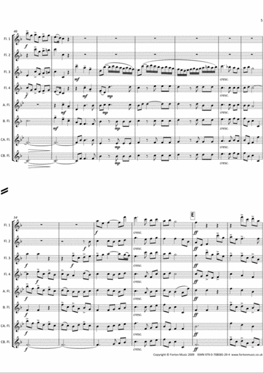 Three Choruses from the Messiah Flute Choir scores gallery preview page 5