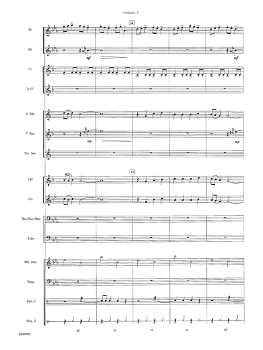 Drummer's Christmas Carol: Score Concert Band scores gallery preview page 6