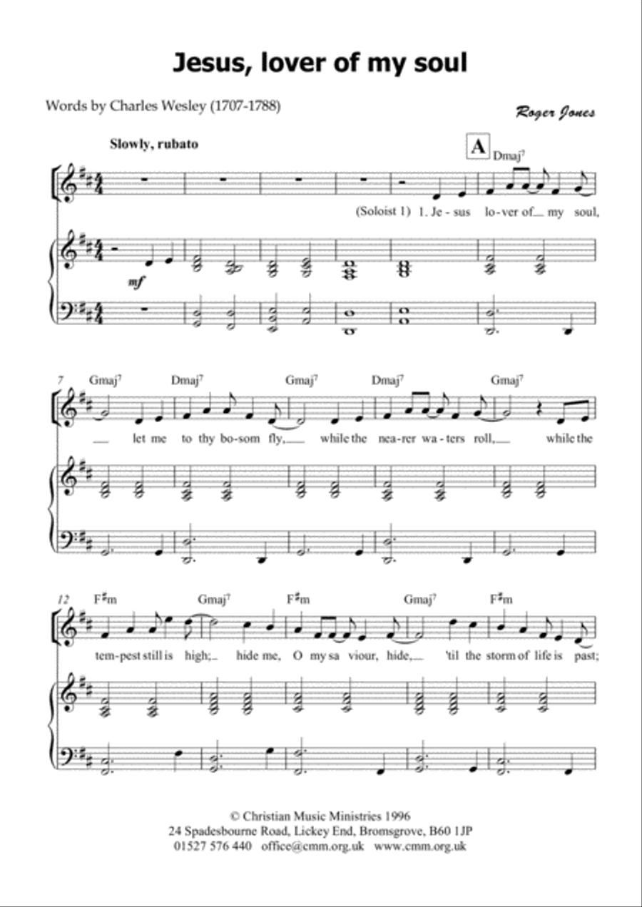 Jesus, lover of my soul 4-Part scores gallery preview page 2