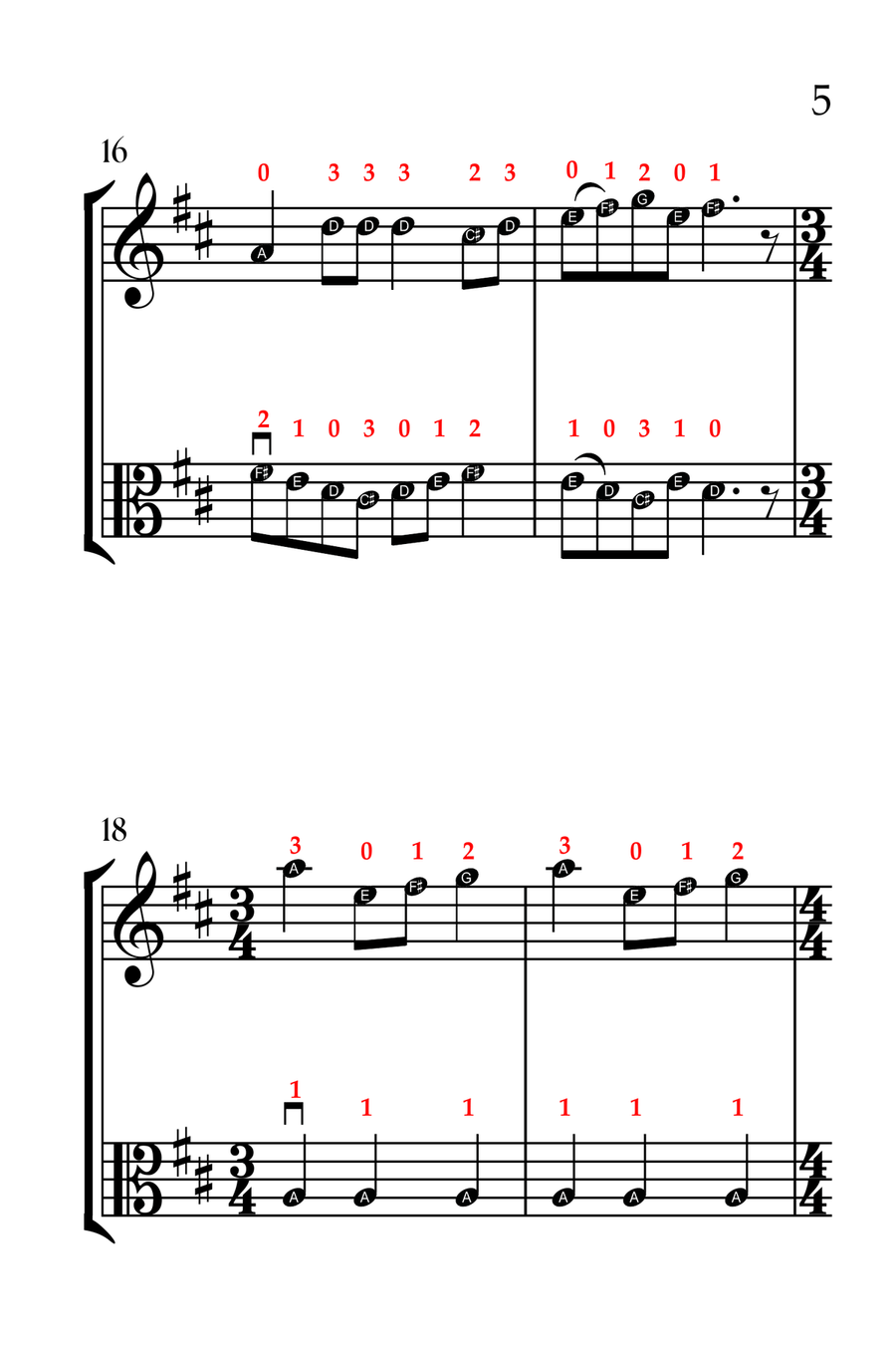 The Twelve Days of Christmas (VIOLIN AND VIOLA - EASY LEVEL) String Duet scores gallery preview page 6