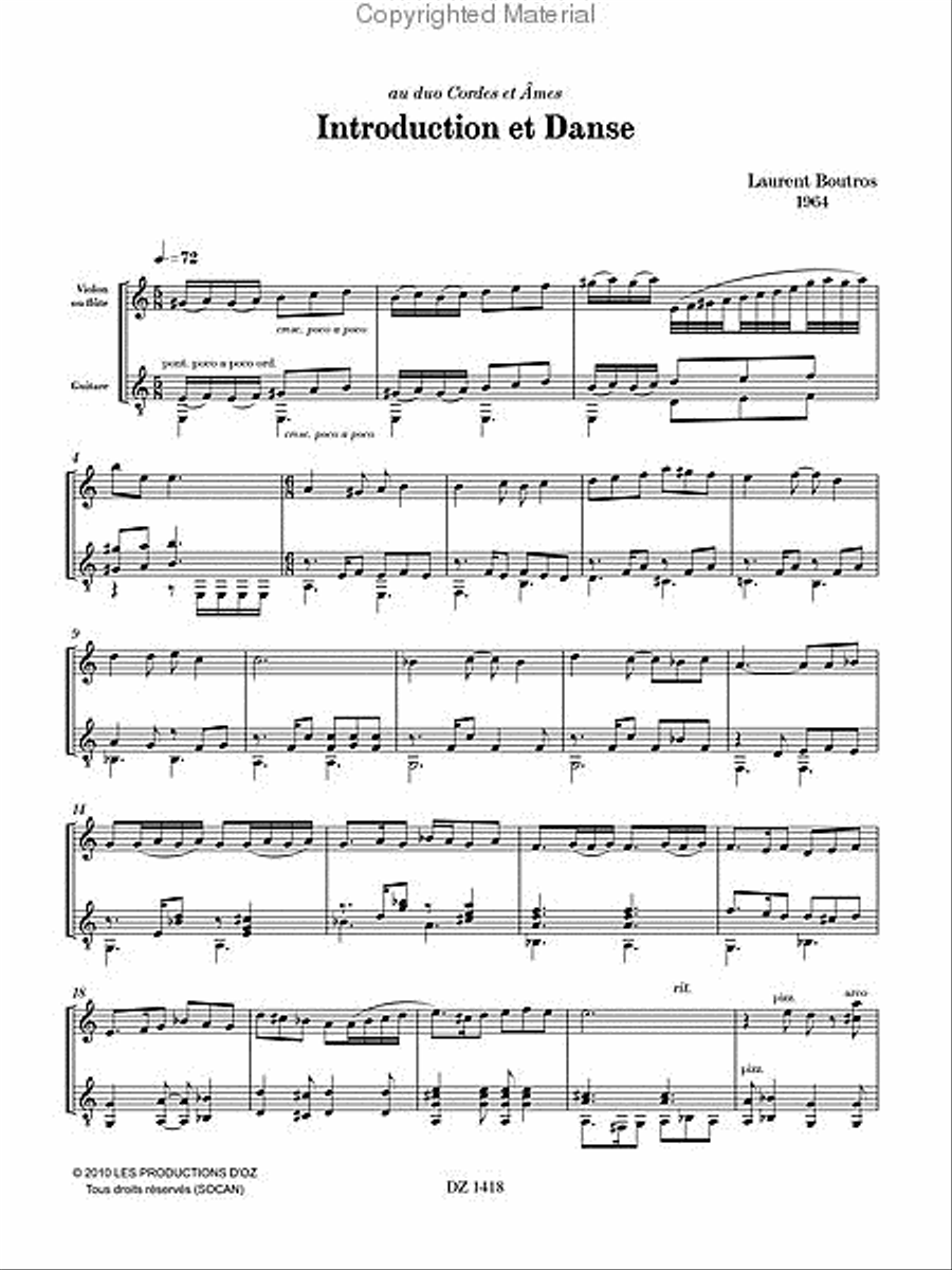 Introduction et Danse Violin scores gallery preview page 2