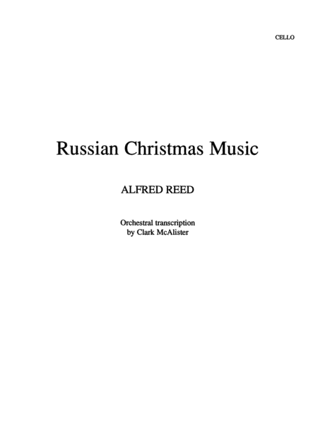Russian Christmas Music: Cello