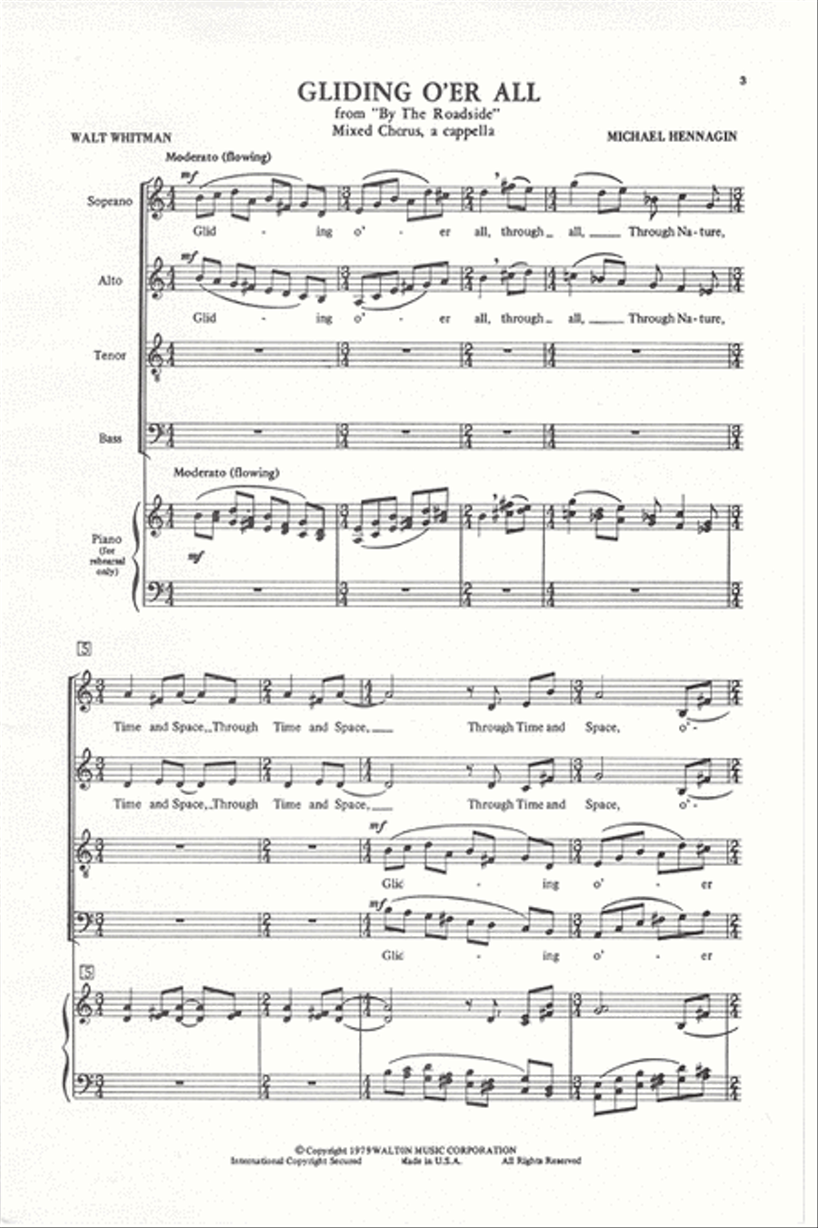 By The Roadside: Gliding O'er All 4-Part scores gallery preview page 2