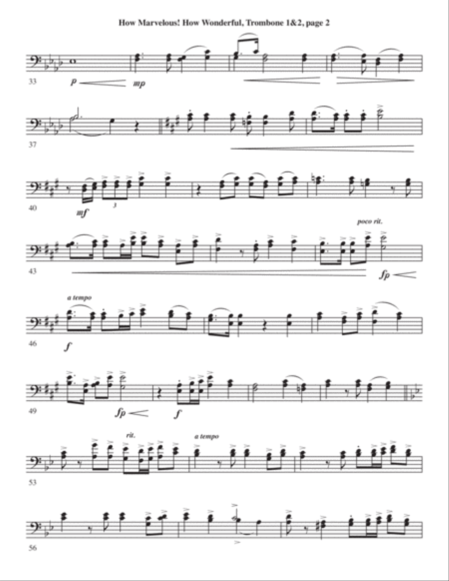 How Marvelous! How Wonderful! 4-Part scores gallery preview page 39