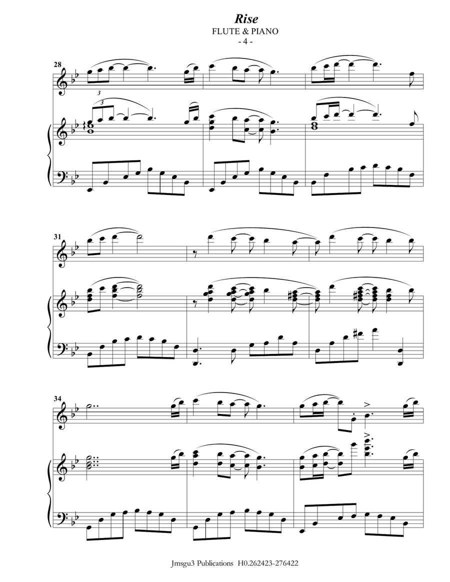 Rise Flute Solo scores gallery preview page 4