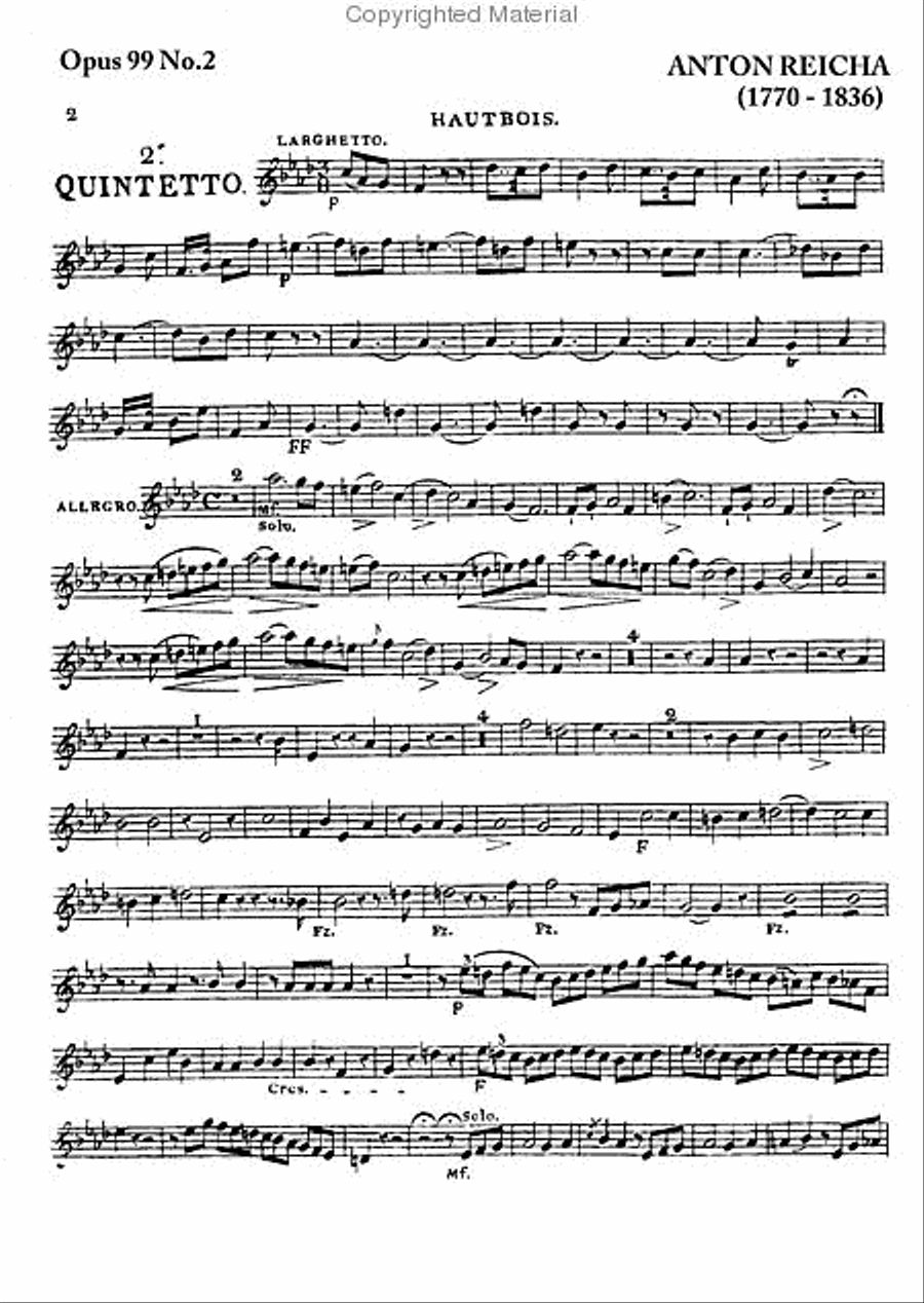 Wind Quintet, Op. 99, No. 2 Woodwind Quintet scores gallery preview page 2