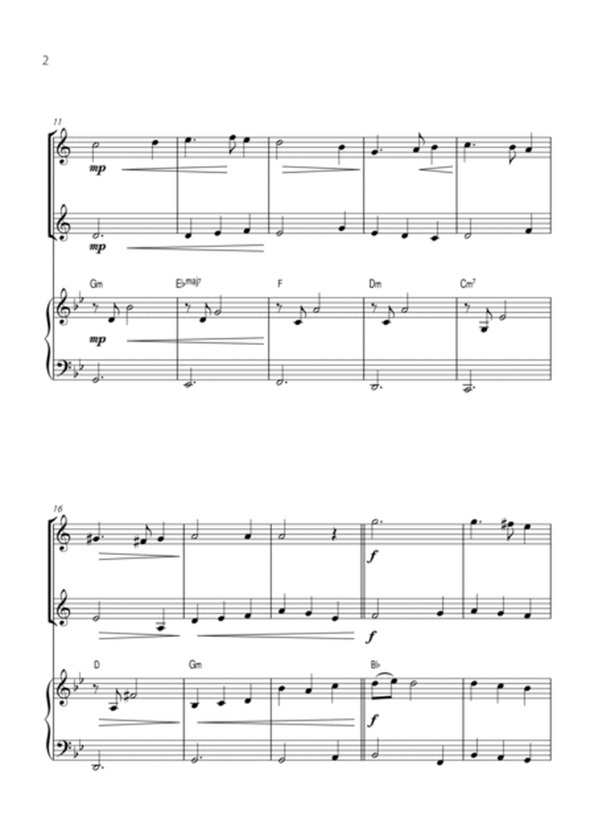 "Green Sleeves" - Beautiful easy version for TRUMPET & HORN in F DUET with PIANO image number null