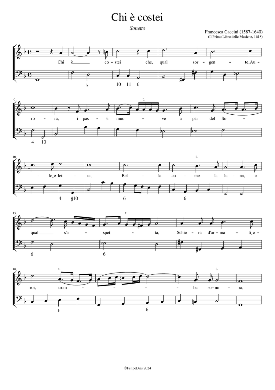 Chi è costei Voice Solo scores gallery preview page 1
