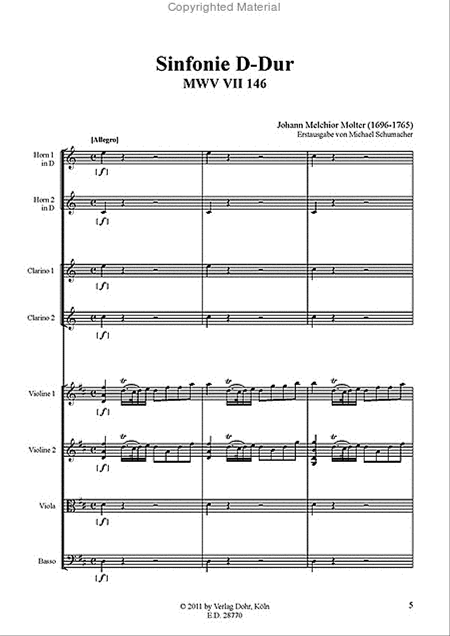 Sinfonie Nr. 146 D-Dur MWV VII 146 Orchestra scores gallery preview page 2