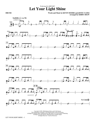 Let Your Light Shine (arr. Kirby Shaw) - Drums