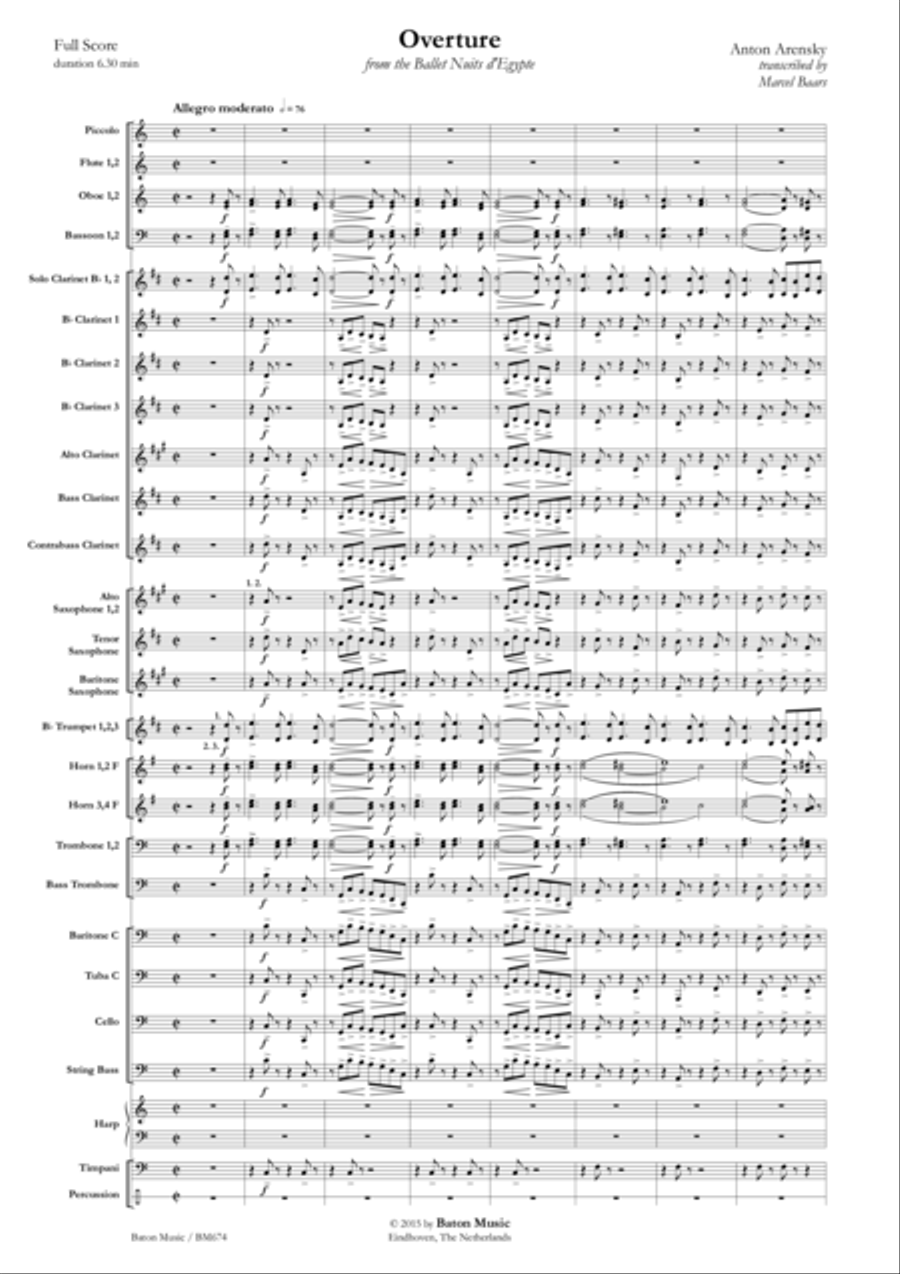 Nuits d'Egypte Nuits d'Egypte Concert Band scores gallery preview page 2
