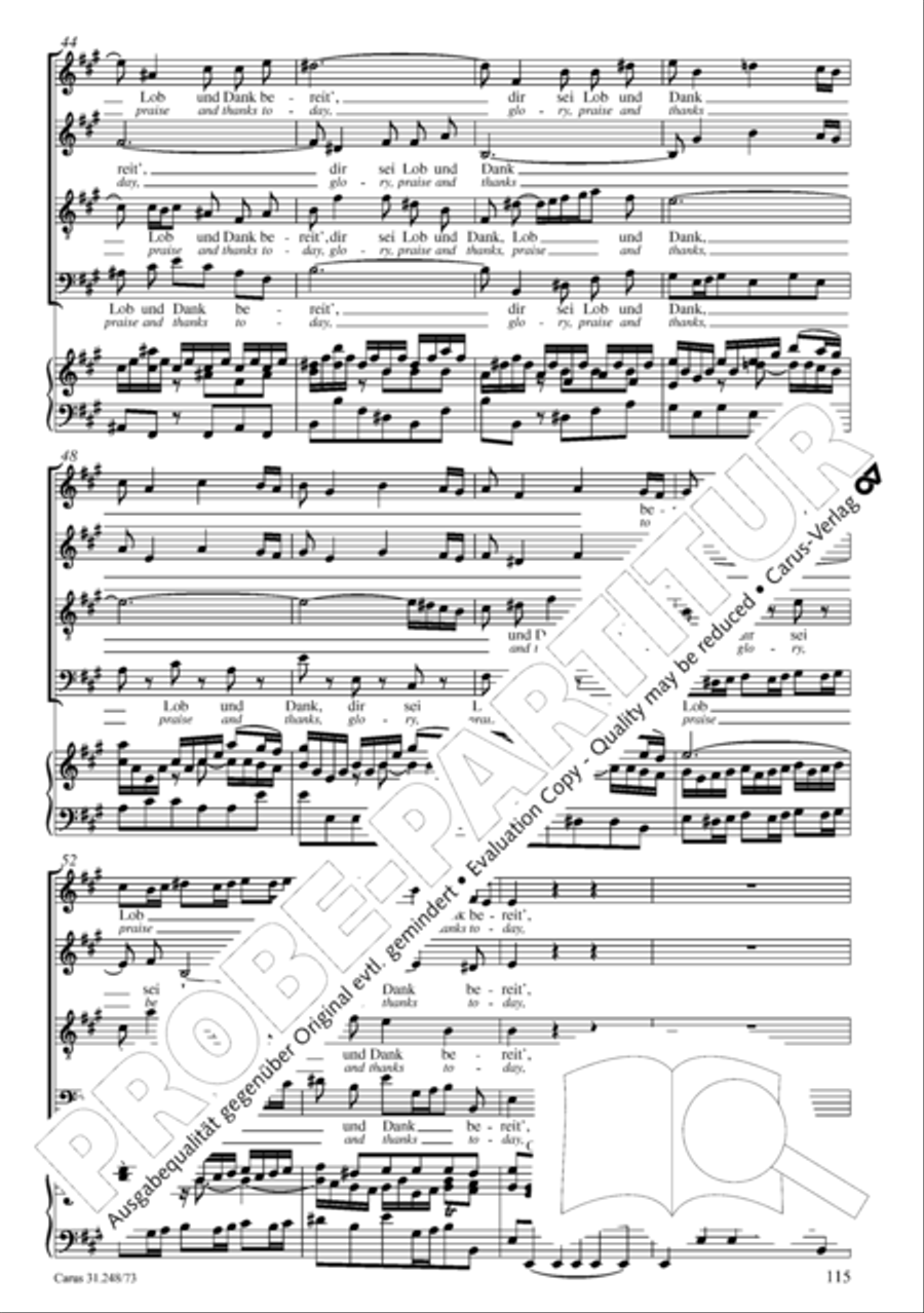 Christmas Oratorio (Weihnachtsoratorium, Teile IV-VI) 4-Part scores gallery preview page 36