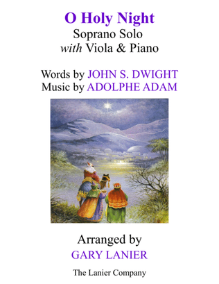 O HOLY NIGHT (Soprano Solo with Viola & Piano - Score & Parts included)
