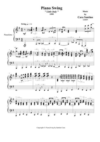 Piano Swing - Little Italy CS519 - Piano solo image number null