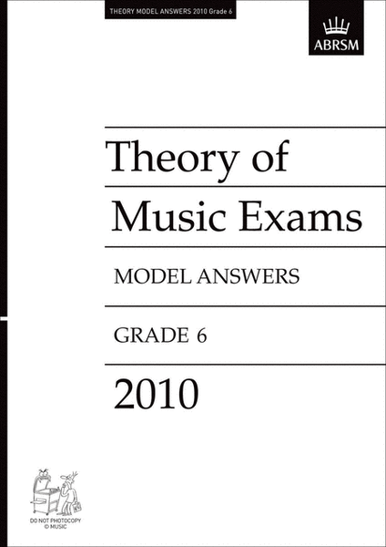 Theory of Music Exams 2010 Gr6 Model Answers