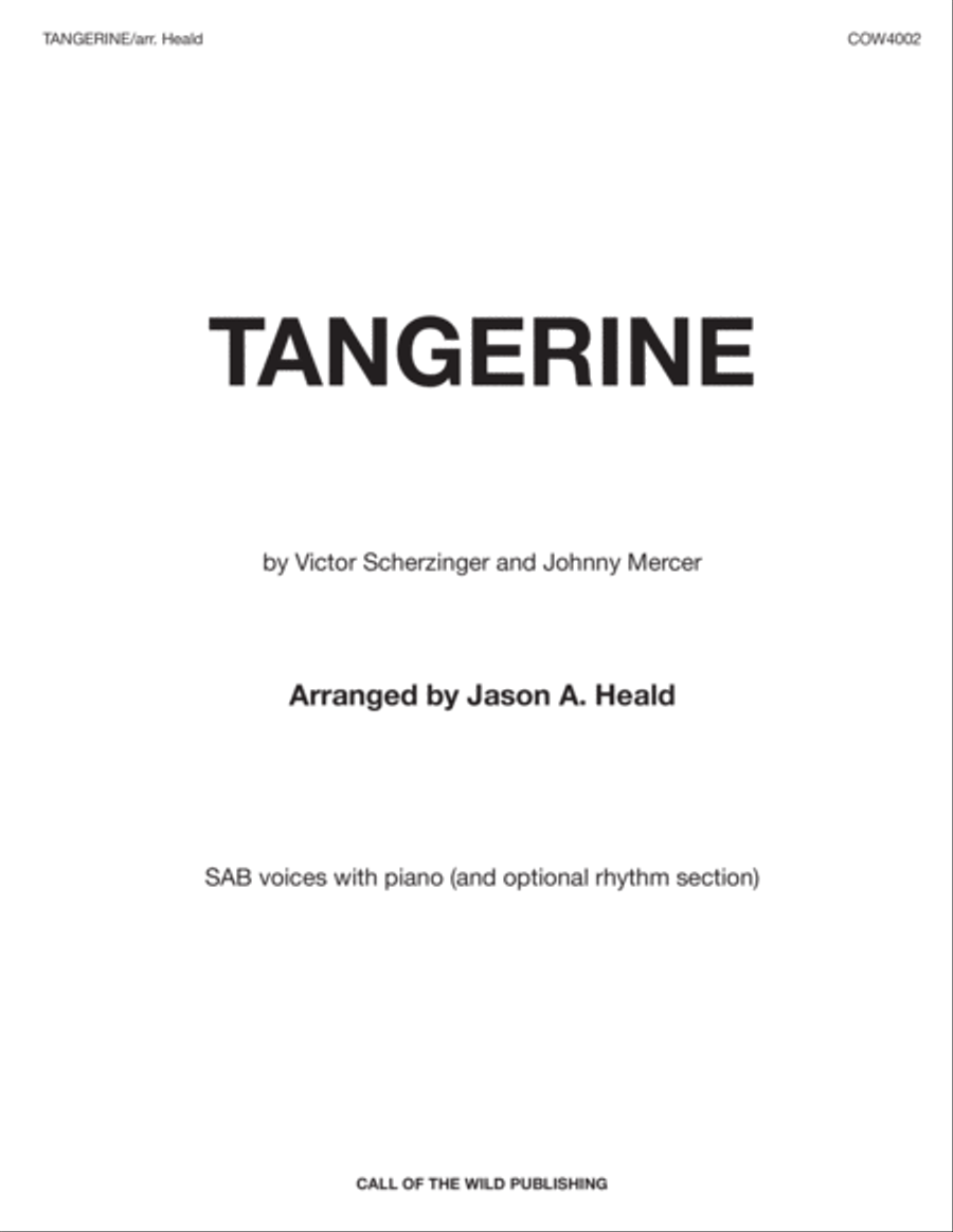 Tangerine 3-Part scores gallery preview page 1