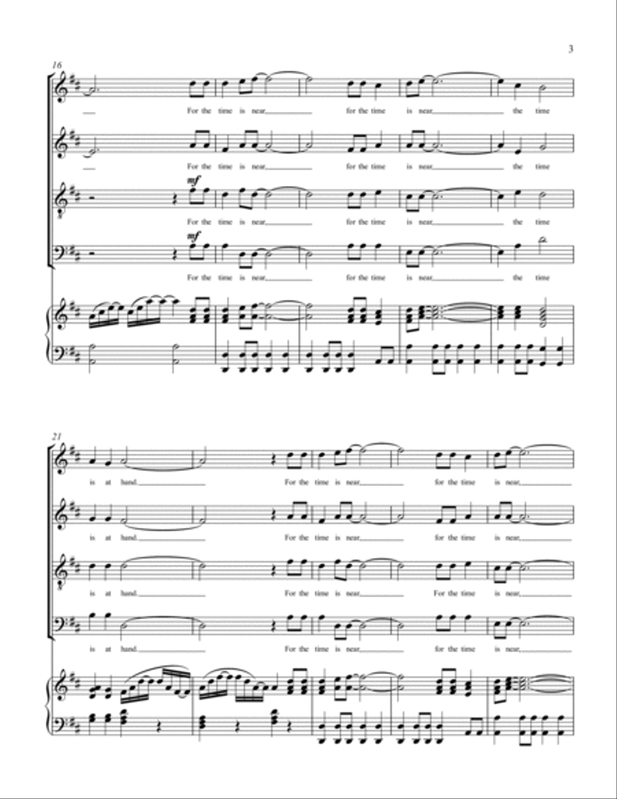 Songs From The Book of Revelation (Cantata for SATB choir and piano accompaniment) 4-Part scores gallery preview page 4