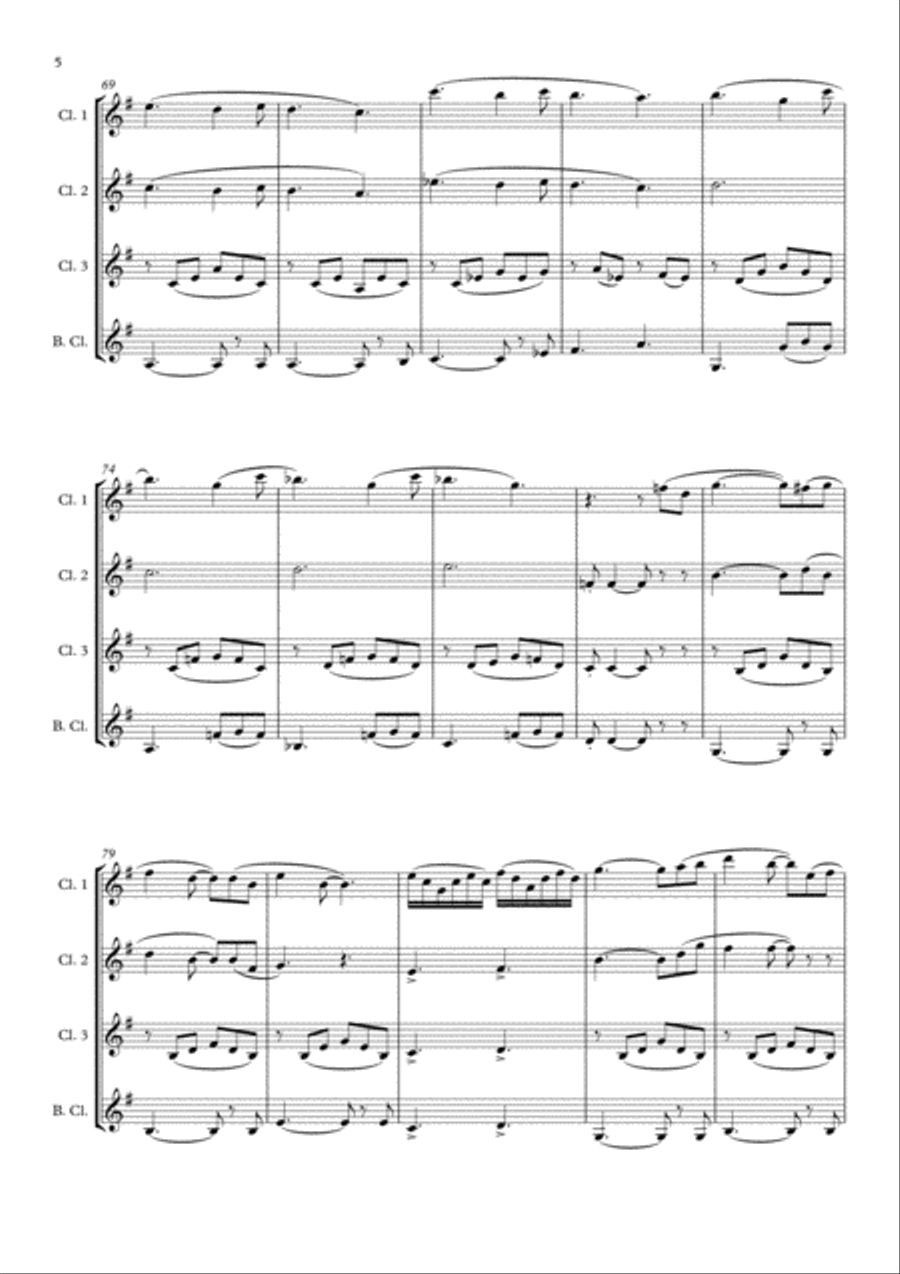 We Are The Champions Woodwind Quartet scores gallery preview page 6