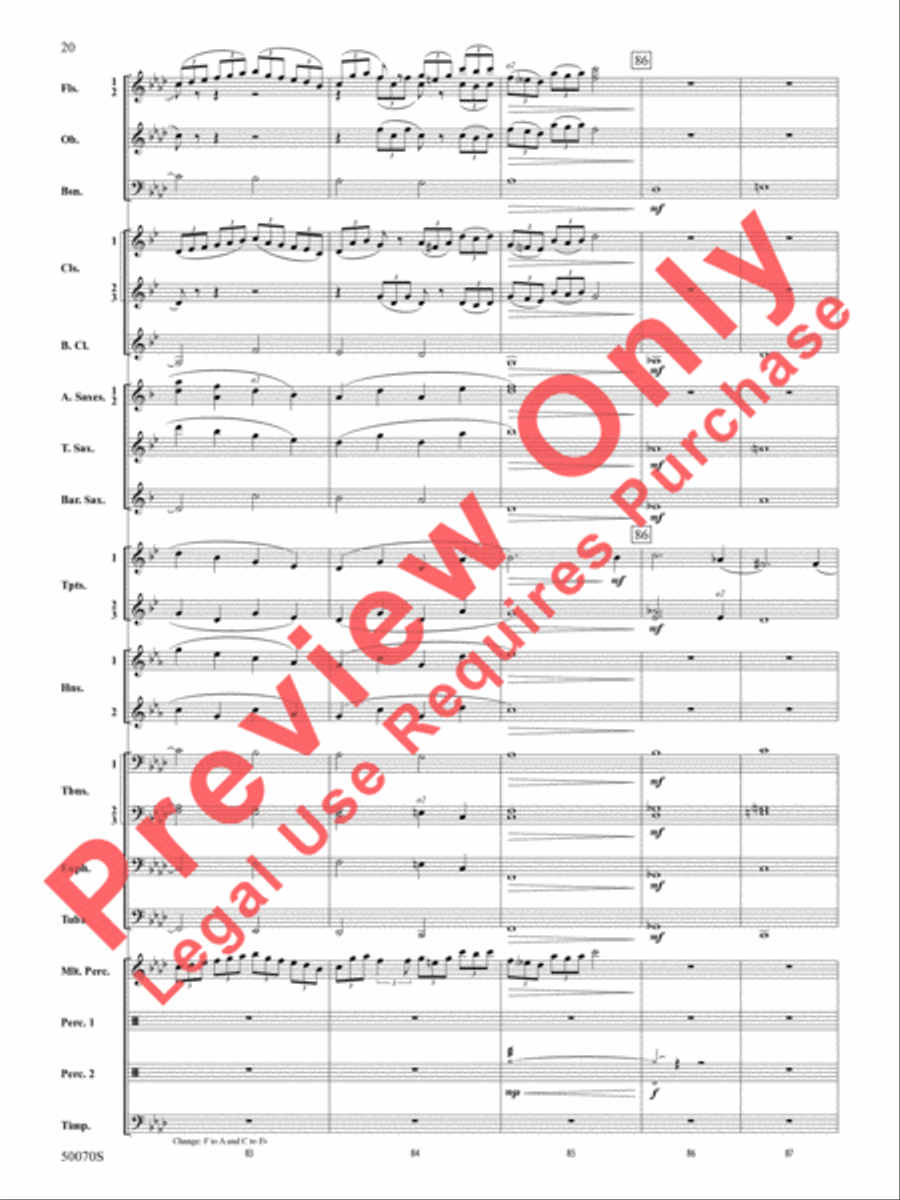 Fantastic Beasts -- The Secrets of Dumbledore Concert Band scores gallery preview page 21