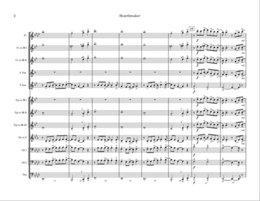 Heartbreaker Heartbreaker Marching Band scores gallery preview page 2