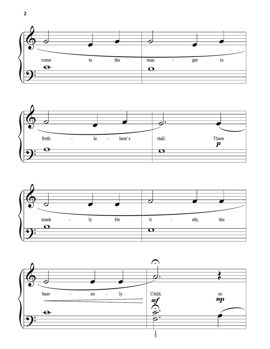 O Come, Little Children (arr. Phillip Keveren) Piano Solo scores gallery preview page 2