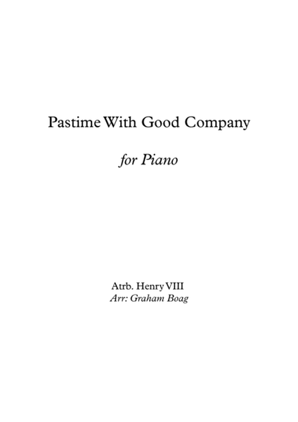 Pastime With Good Company for Piano